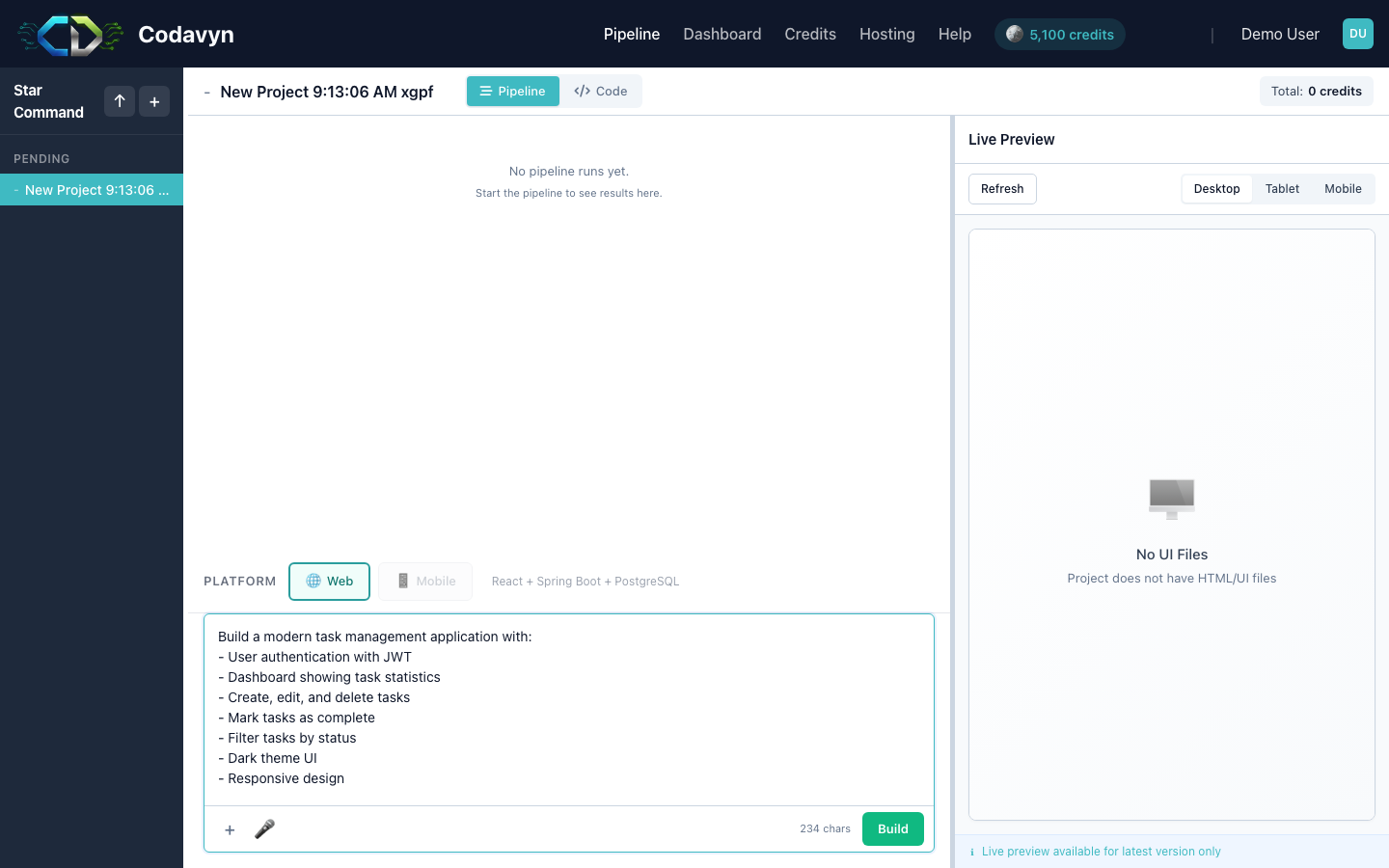 Project Specification